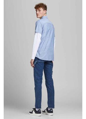 Trumpa rankovė marškiniai mėlyna JACK & JONES vyras