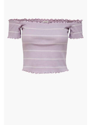 T-marškinys violetinis JACQUELINE DE YONG moteris