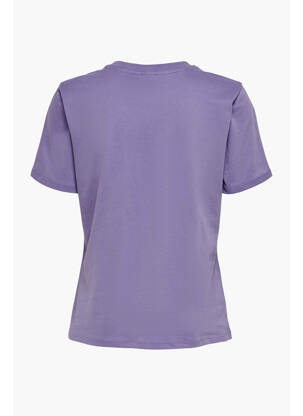 T-marškinys violetinis JACQUELINE DE YONG moteris