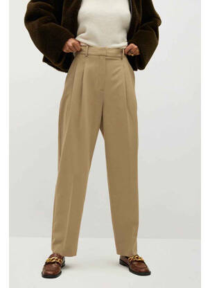 Chino kelnė rudas MANGO moteris
