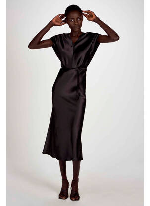 Pusilgių suknelė juodas ASTRID BLACK LABEL moteris