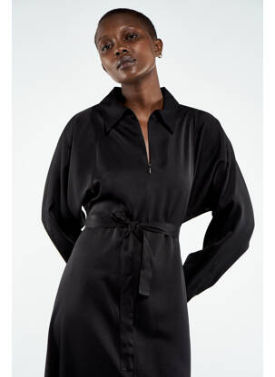 Pusilgių suknelė juodas ASTRID BLACK LABEL moteris