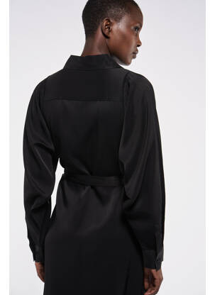 Pusilgių suknelė juodas ASTRID BLACK LABEL moteris