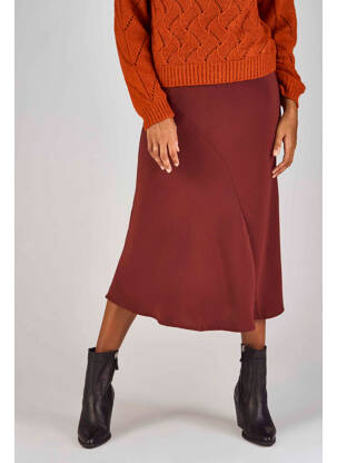 Pusilgis sijonas raudona CLOUDS OF FASHION moteris