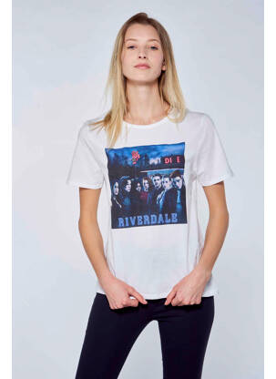 T-marškinys baltas RIVERDALE moteris