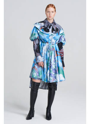 Ilga suknelė mėlyna YOUNG DESIGNERS moteris