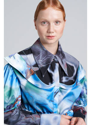 Ilga suknelė mėlyna YOUNG DESIGNERS moteris