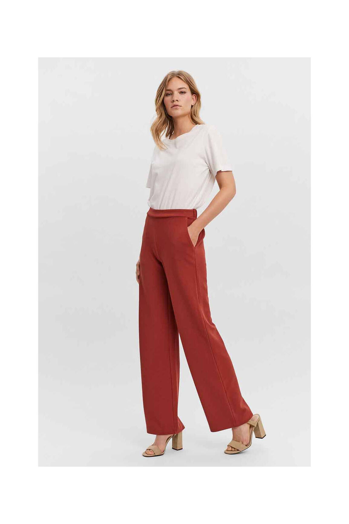 Platus kelnes raudona VERO MODA moteris
