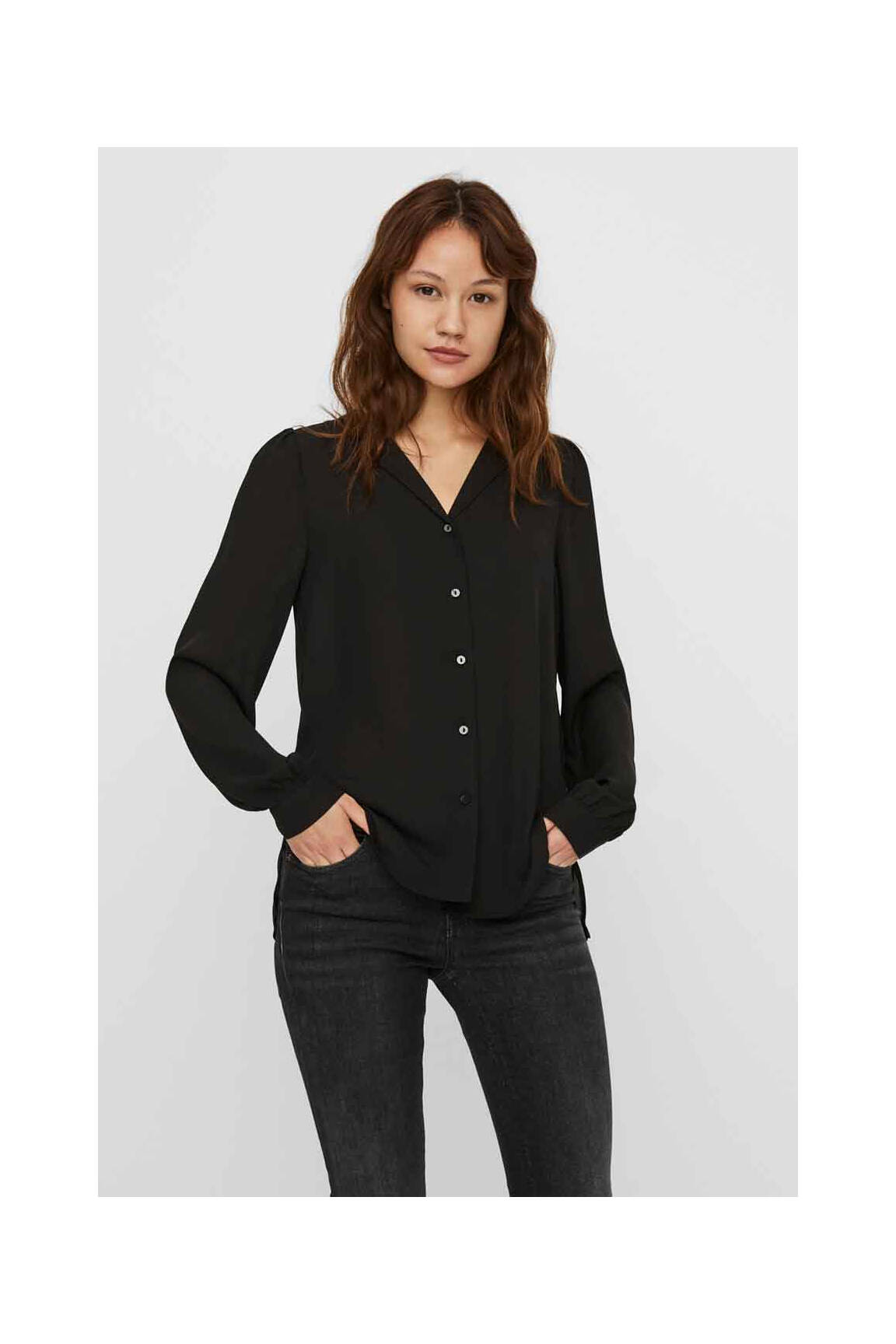 Moteriškas marškinys juodas VERO MODA moteris