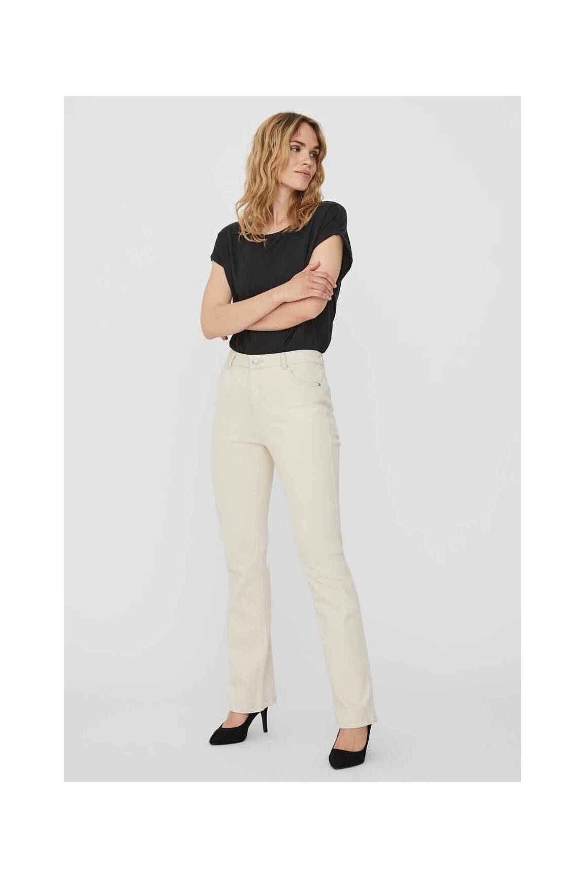 Flare tipo džinsai baltas VERO MODA moteris
