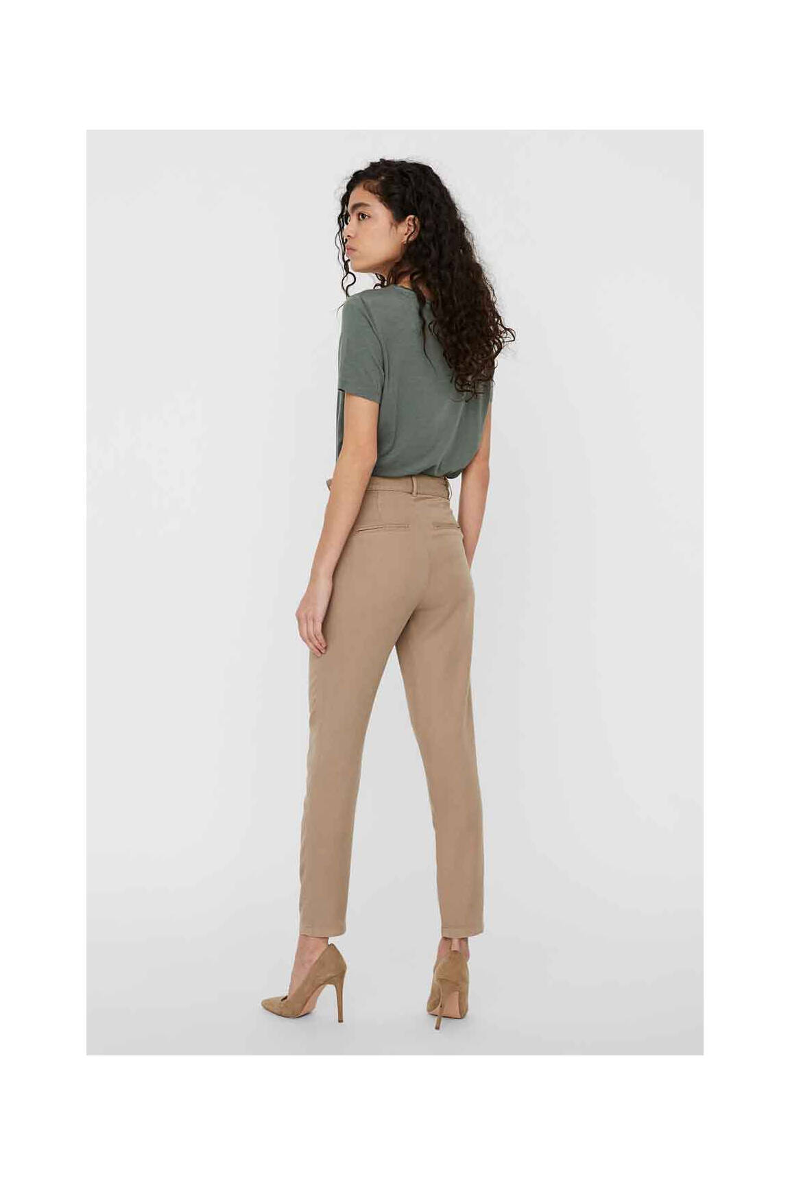Lieknos kelnės rudas VERO MODA moteris