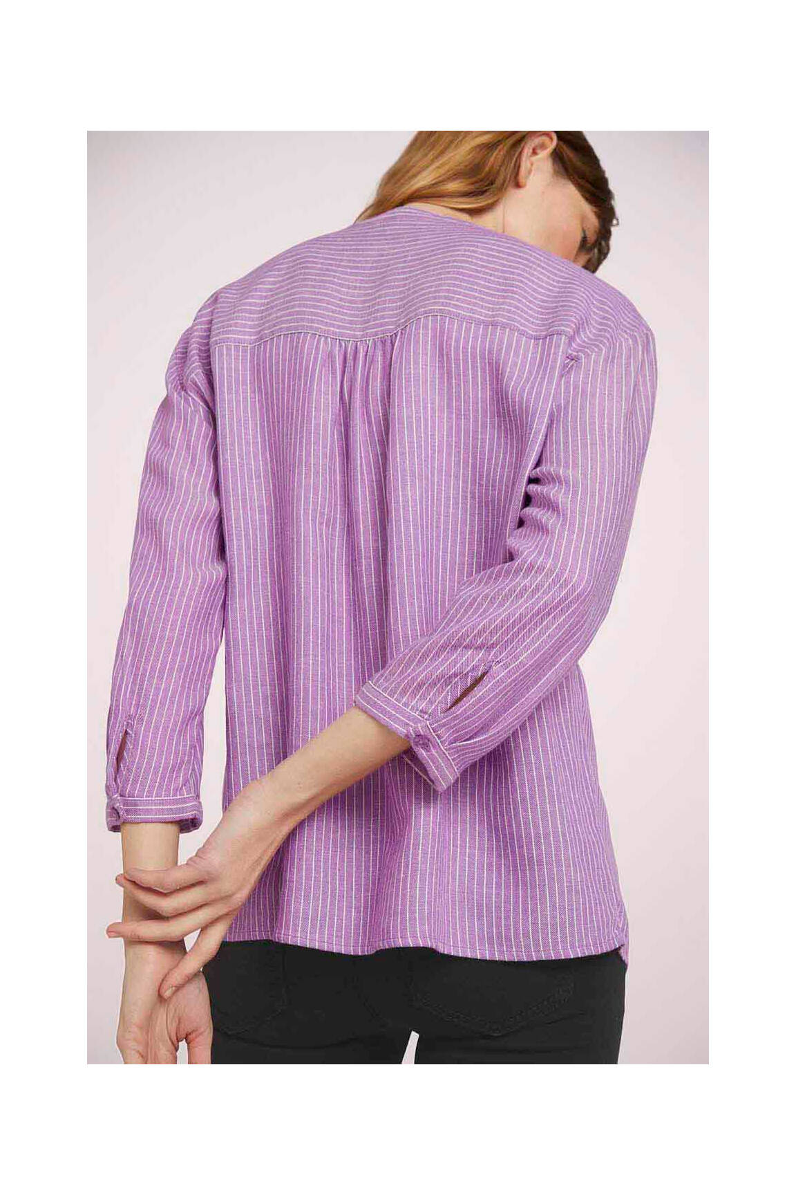 Moteriškas marškinys violetinis TOM TAILOR moteris