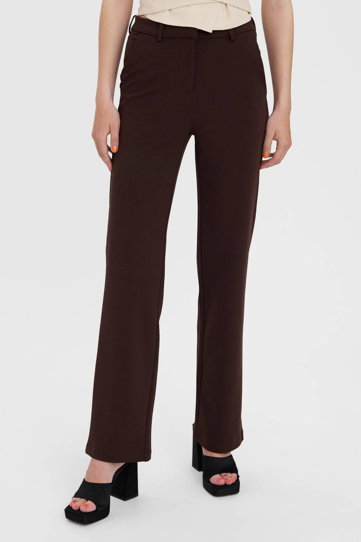 Chino kelnė rudas VERO MODA moteris