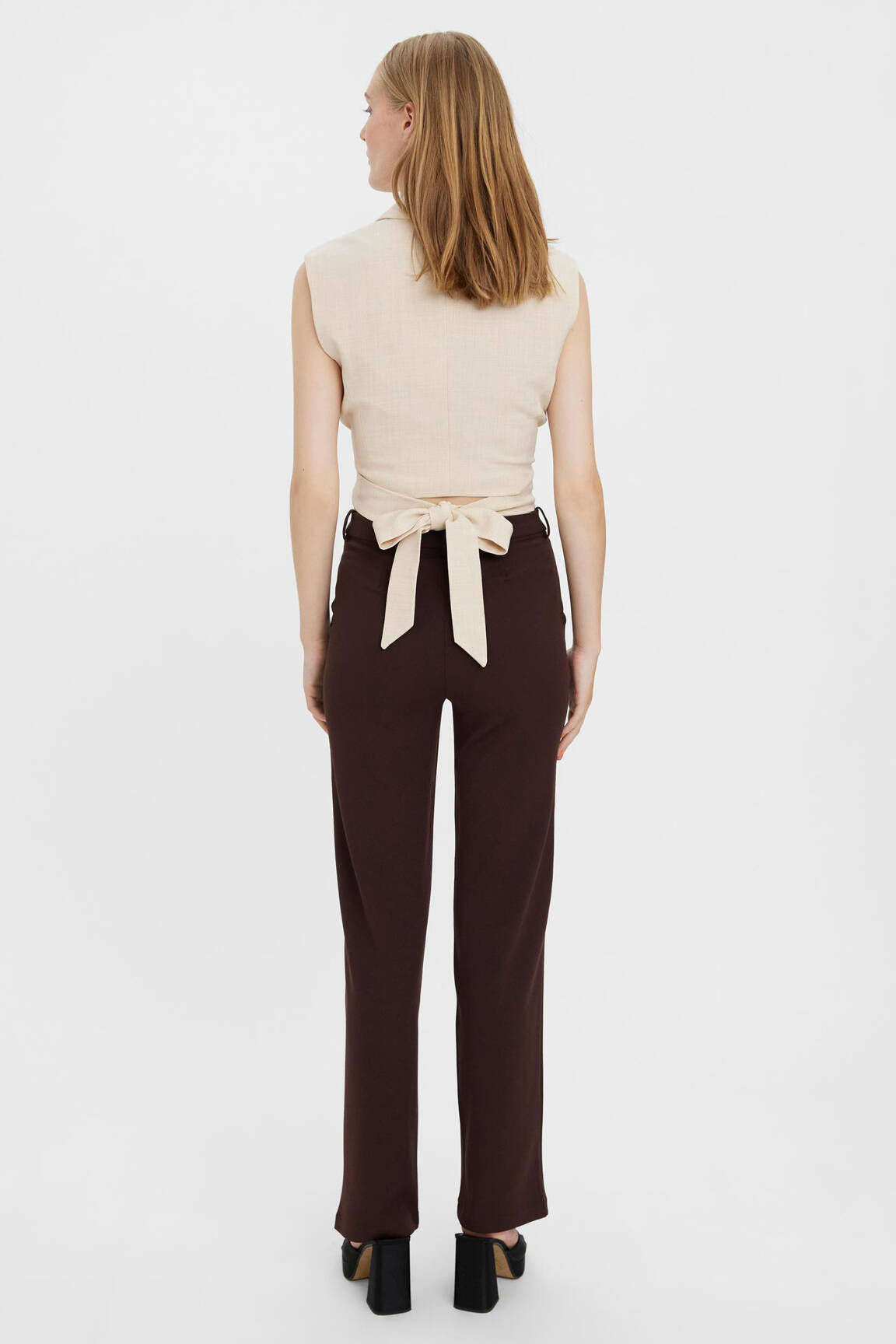 Chino kelnė rudas VERO MODA moteris
