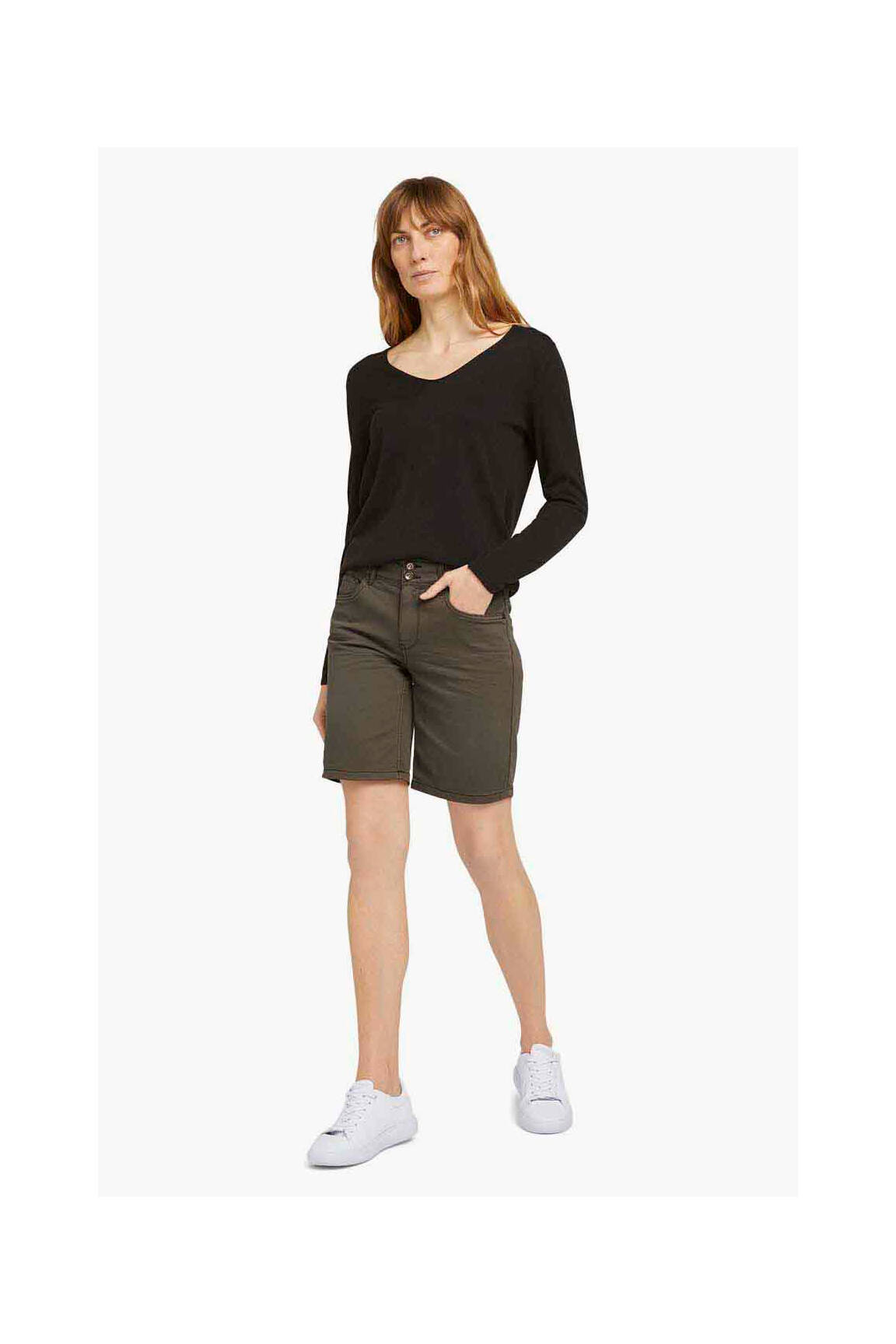 Bermudas žalias TOM TAILOR moteris