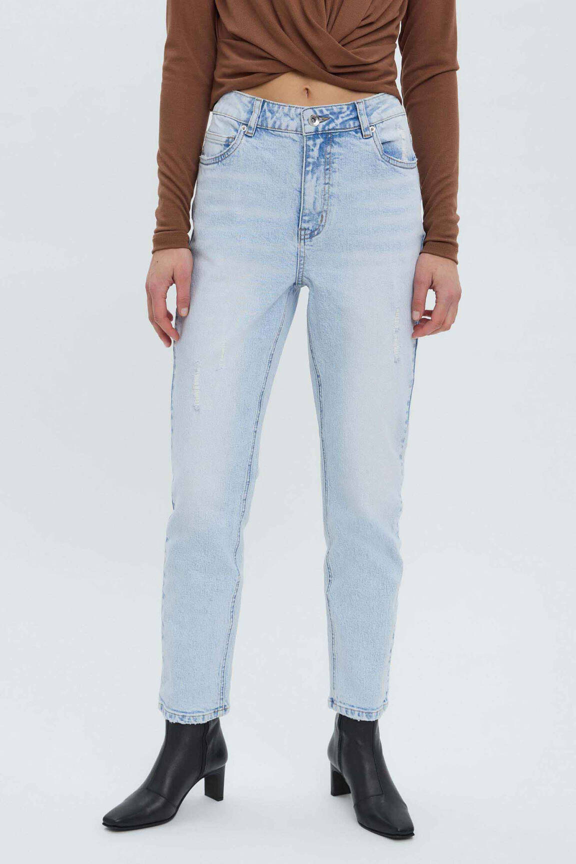 Tiesios kirpimo džinsai mėlyna VERO MODA moteris