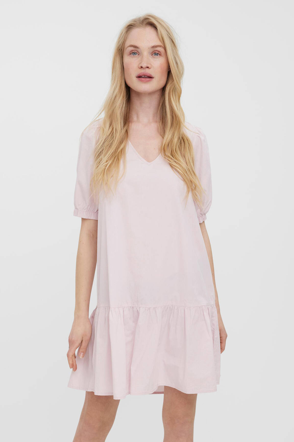 Trumpa suknelė rožinė VERO MODA moteris