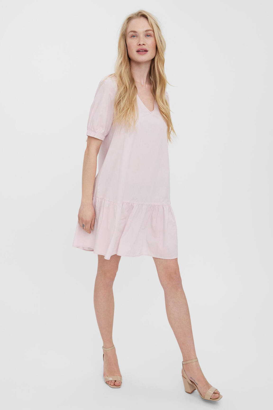 Trumpa suknelė rožinė VERO MODA moteris