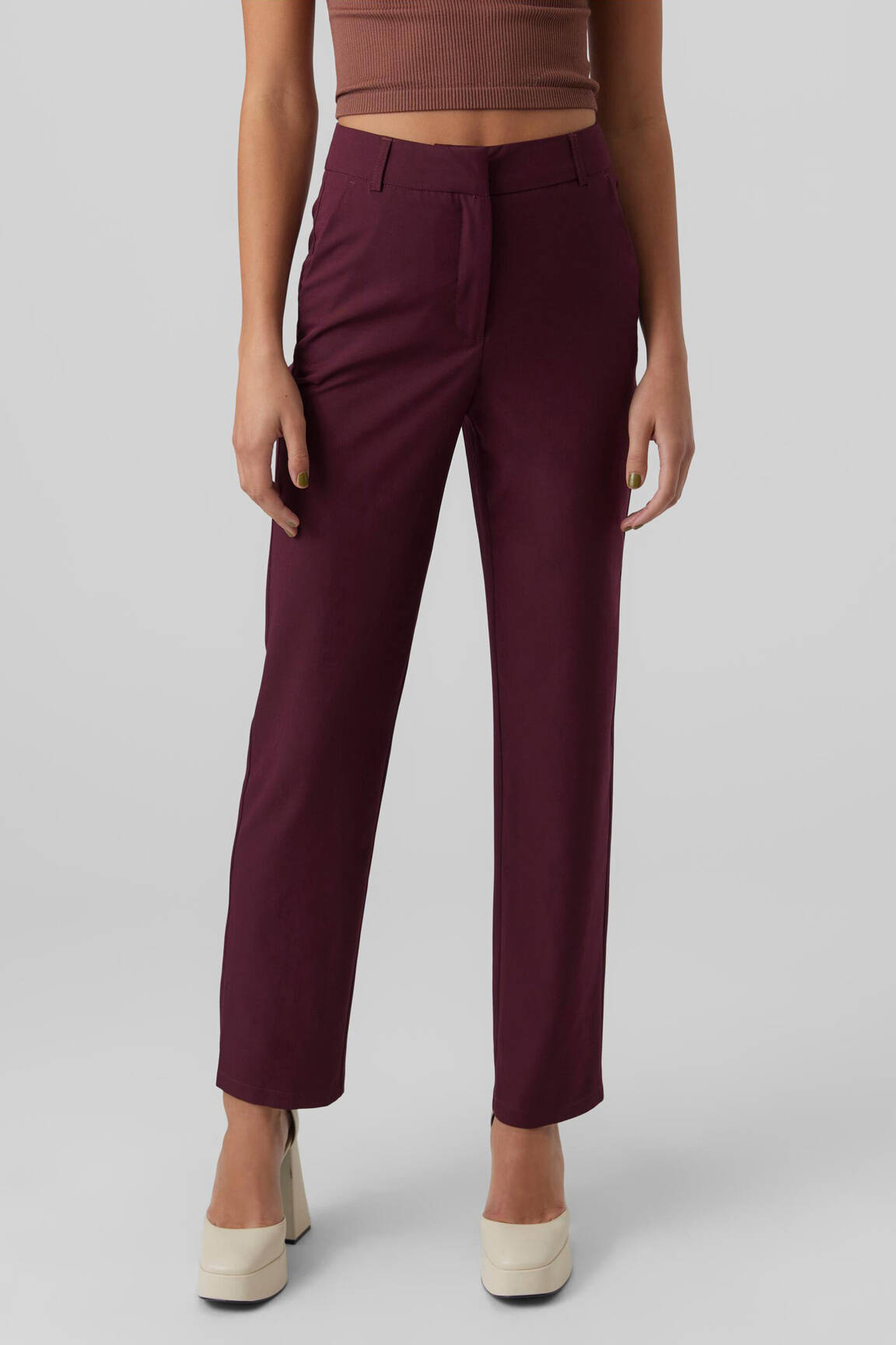 Chino kelnė raudona VERO MODA moteris