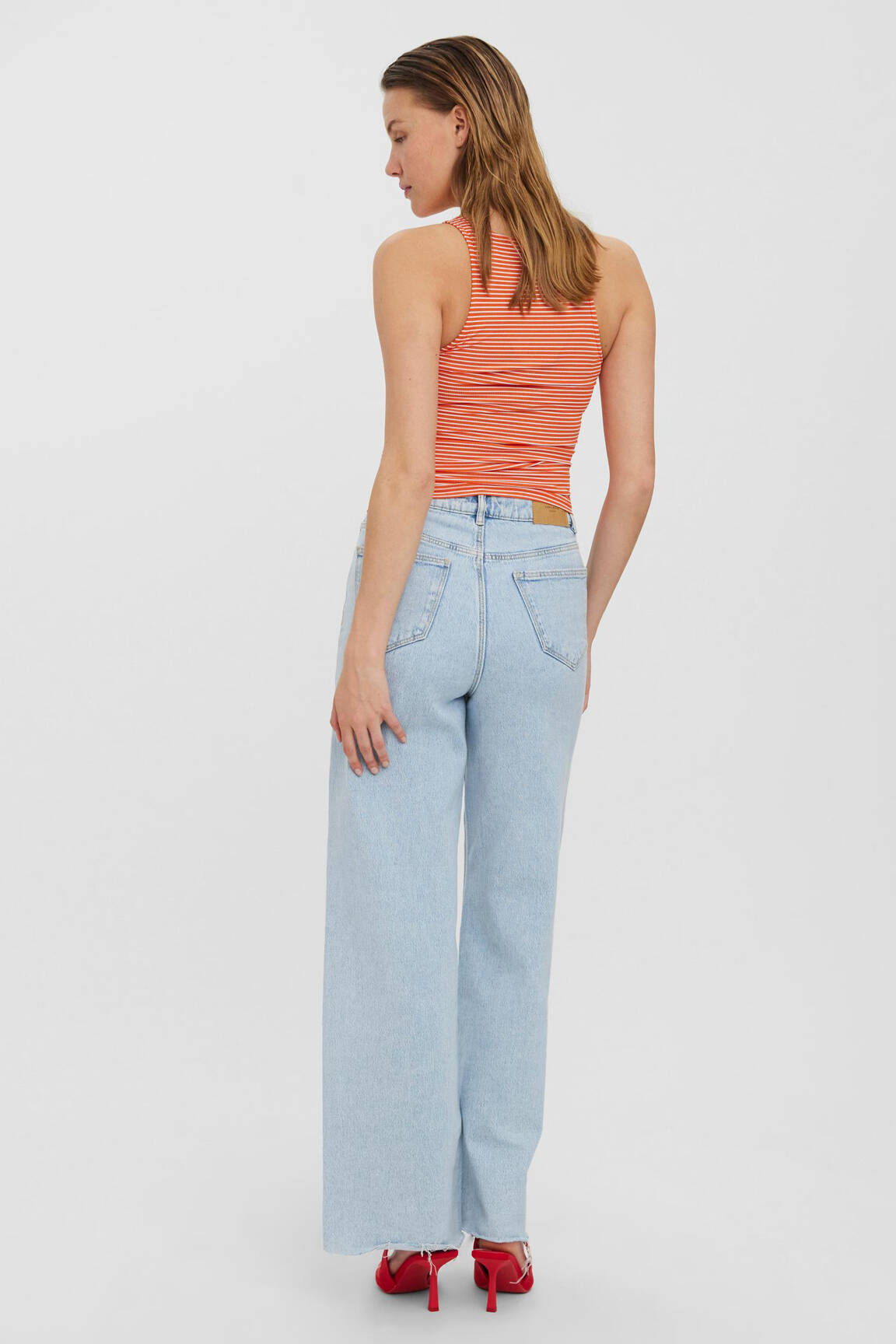 Marškiniai be rankovių oranžinė VERO MODA moteris