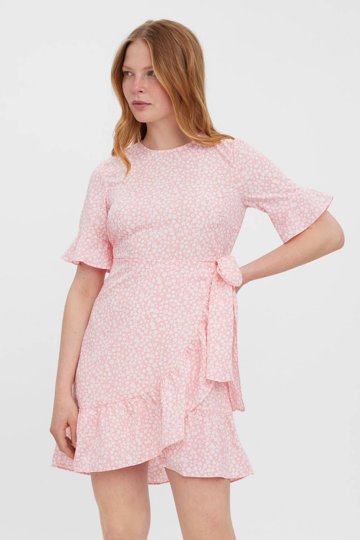 Trumpa suknelė rožinė VERO MODA moteris