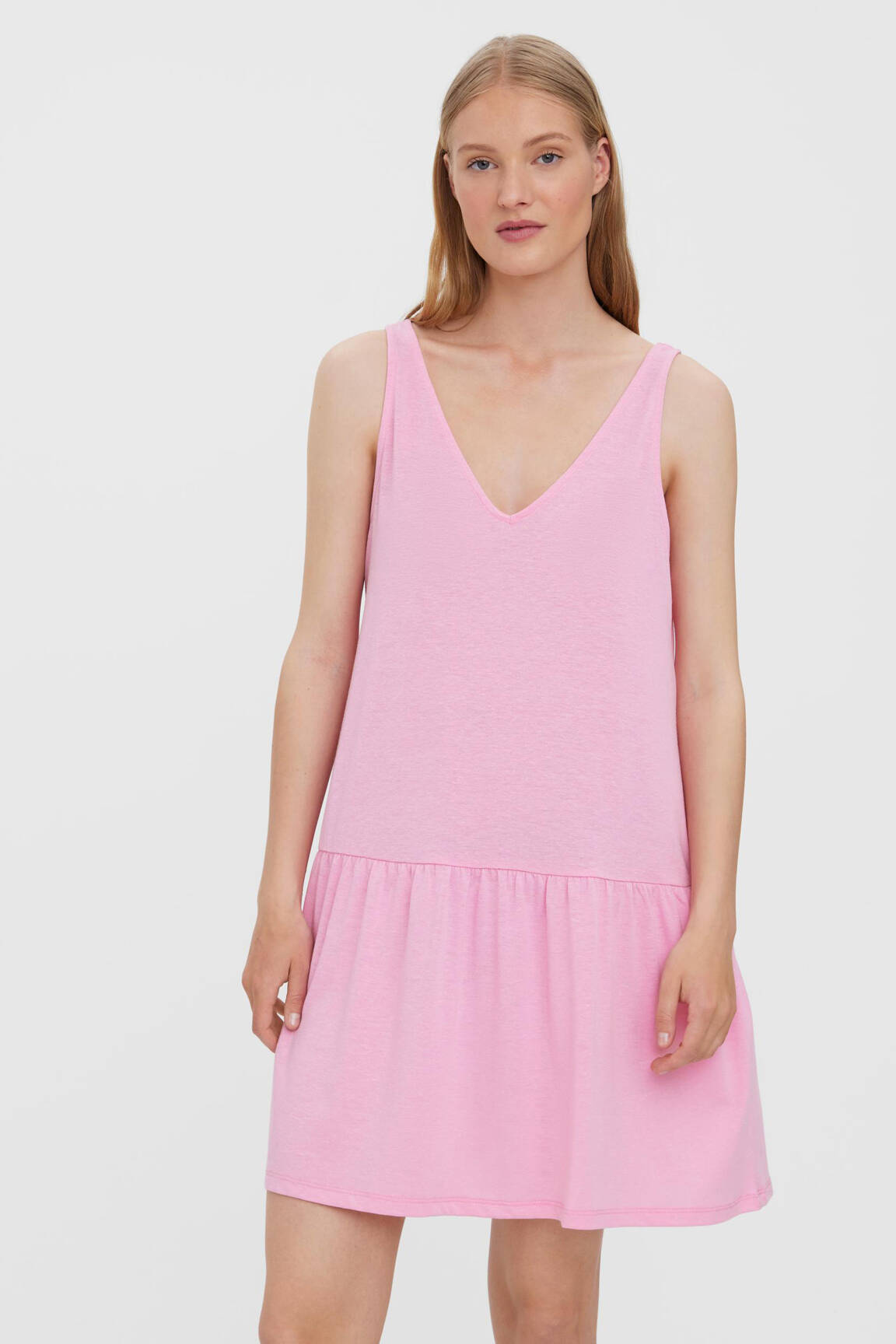 Trumpa suknelė rožinė VERO MODA moteris