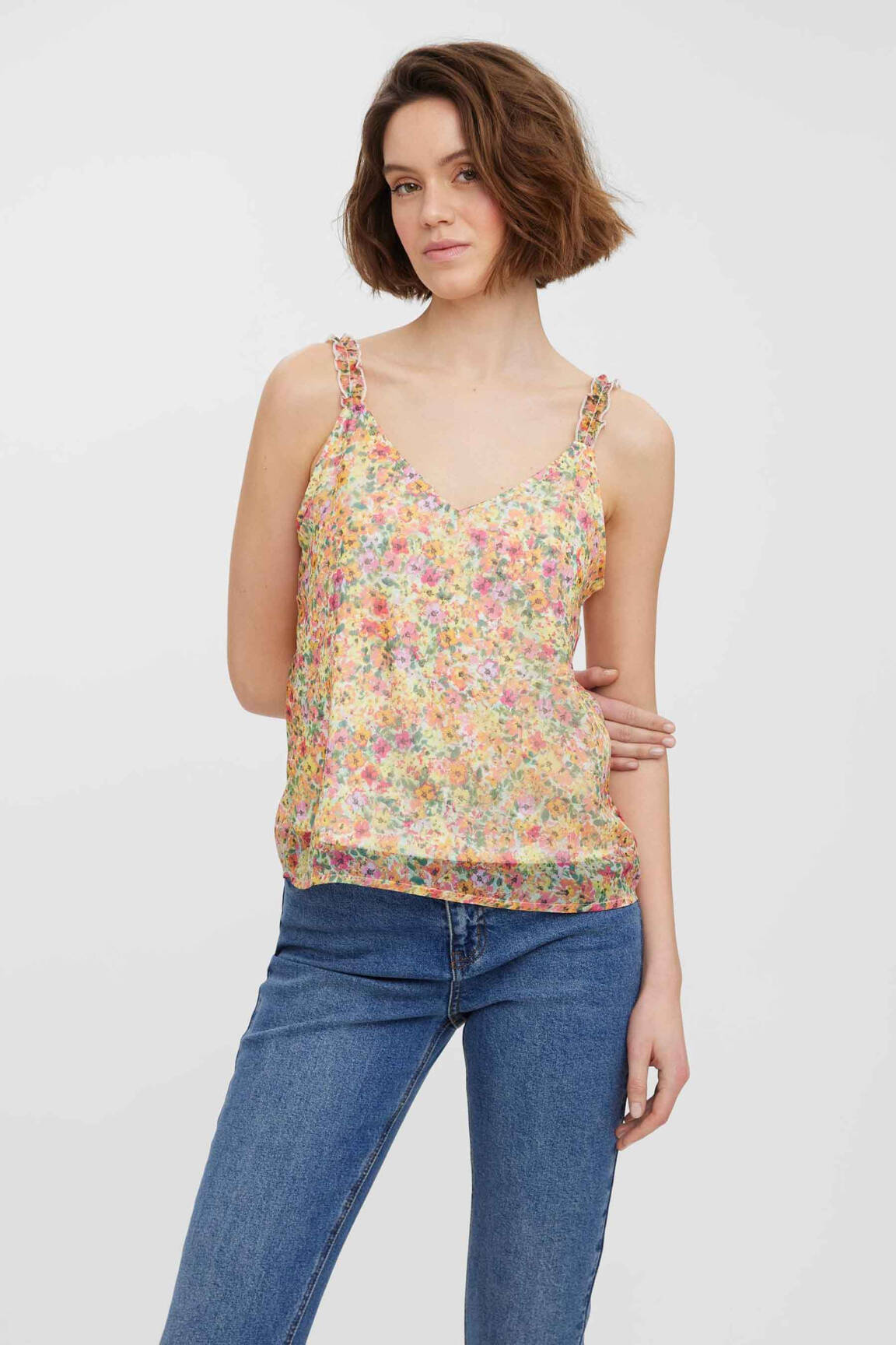Moteriškas marškinys rožinė VERO MODA moteris