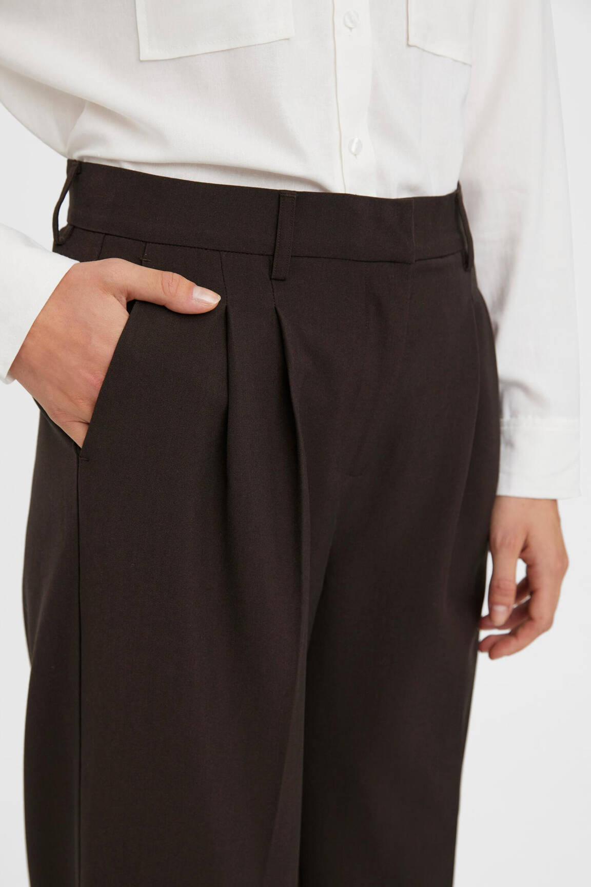 Chino kelnė rudas VERO MODA moteris