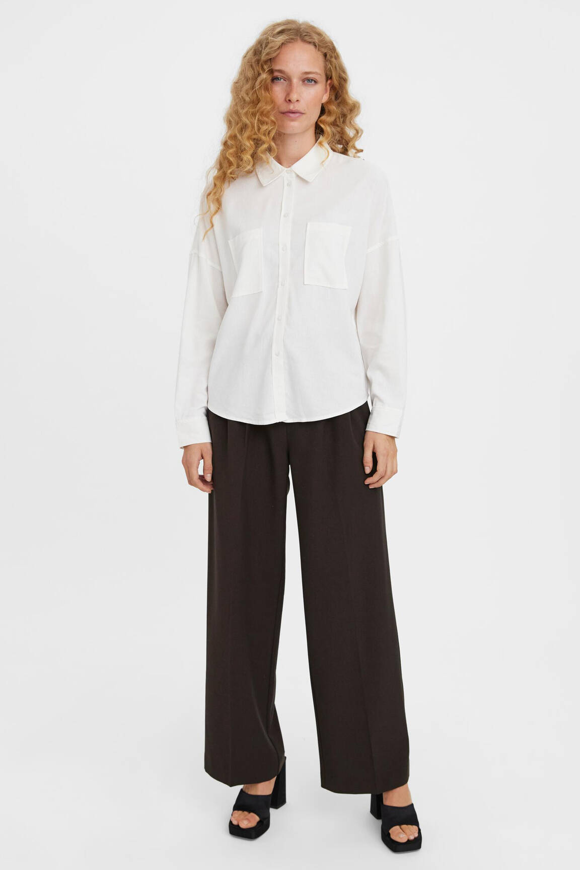 Chino kelnė rudas VERO MODA moteris