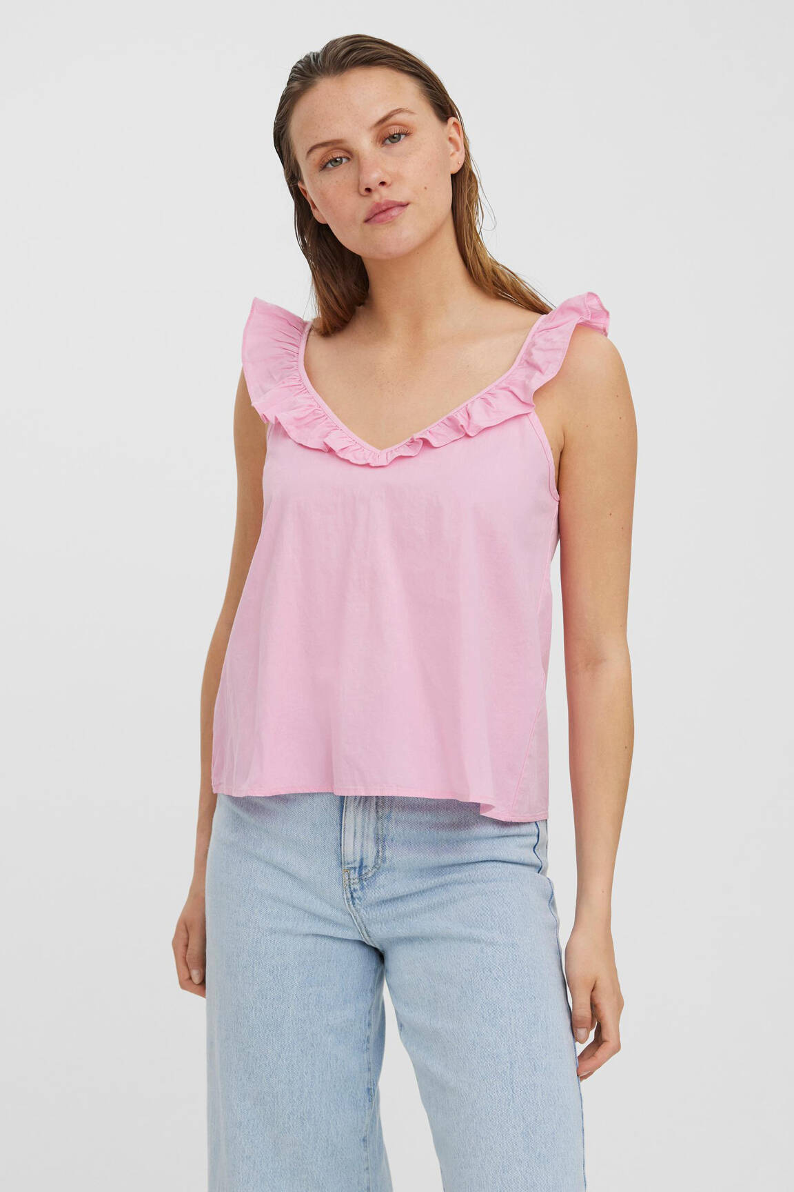 Moteriškas marškinys rožinė VERO MODA moteris