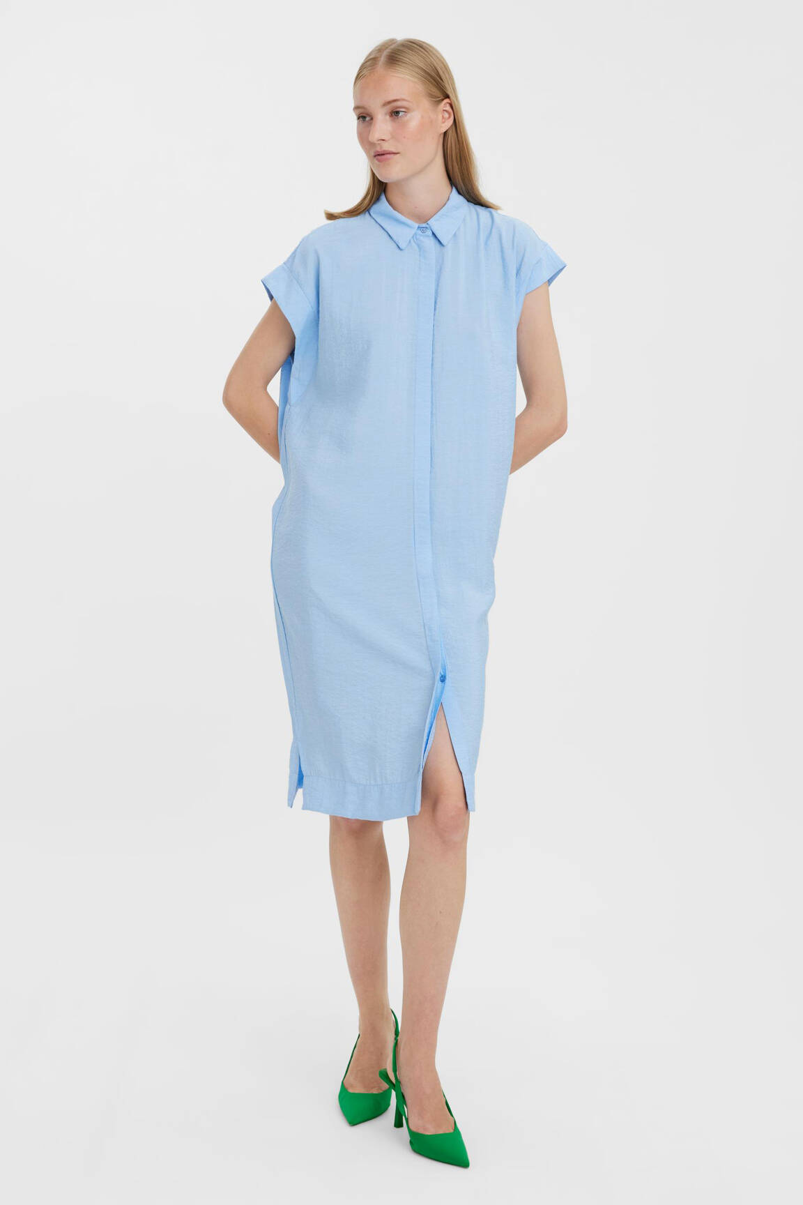 Pusilgių suknelė mėlyna VERO MODA moteris