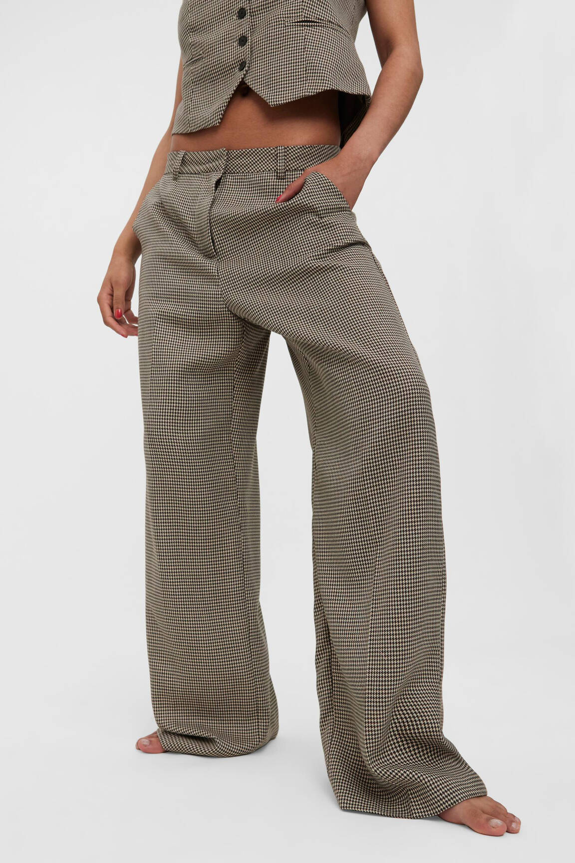 Chino kelnė rudas VERO MODA moteris