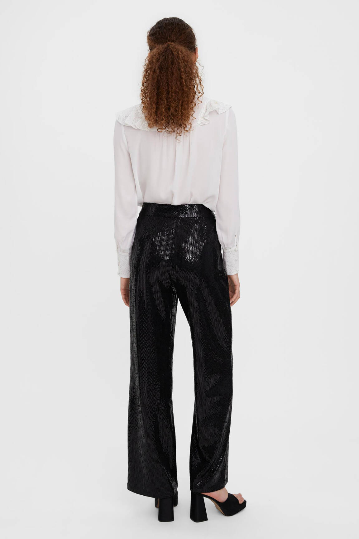 Platus kelnes juodas VERO MODA moteris