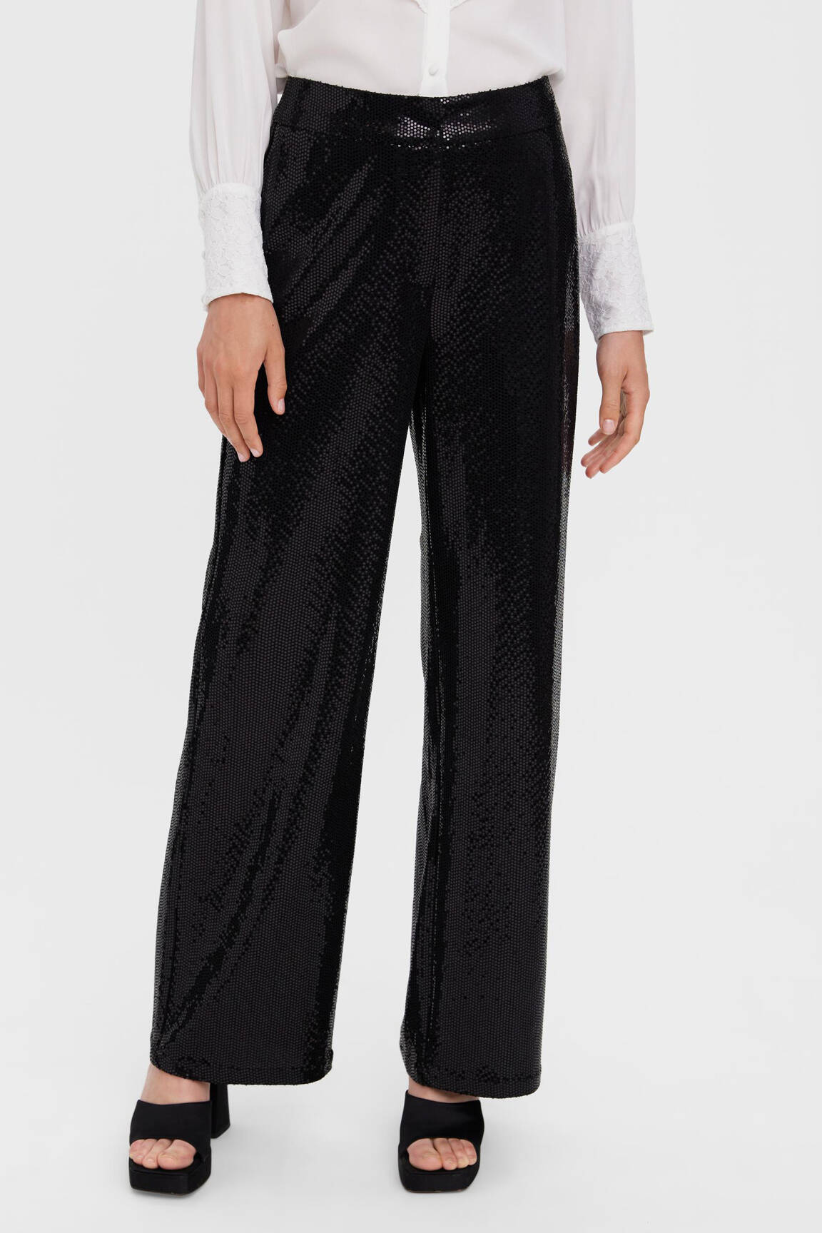 Platus kelnes juodas VERO MODA moteris