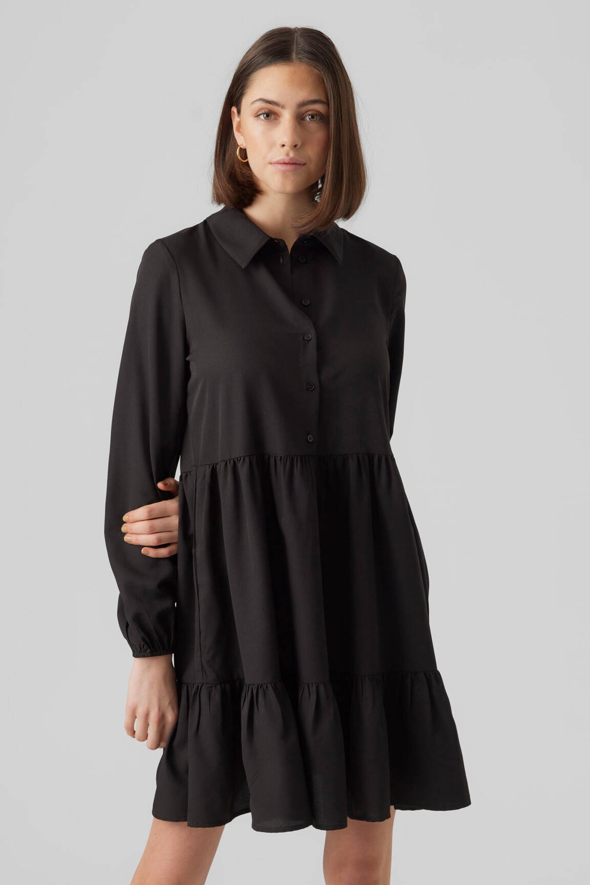 Trumpa suknelė juodas VERO MODA moteris