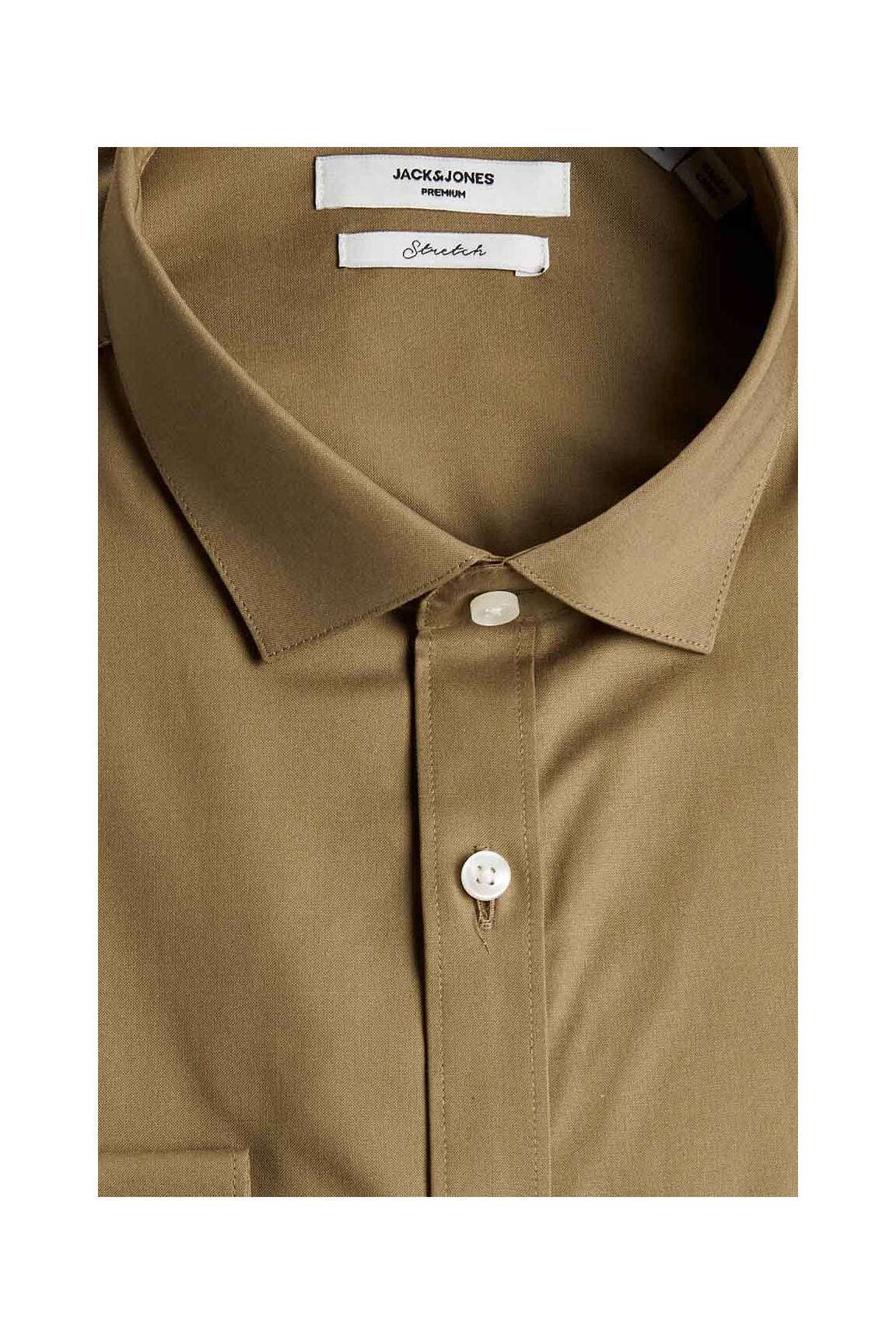 Ilgomis rankovėmis marškinys žalias JACK & JONES vyras