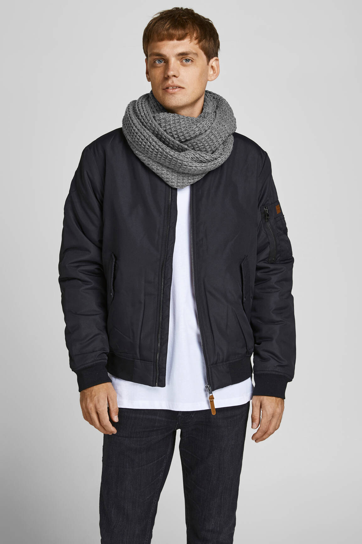 Šalikas pilka JACK & JONES vyras