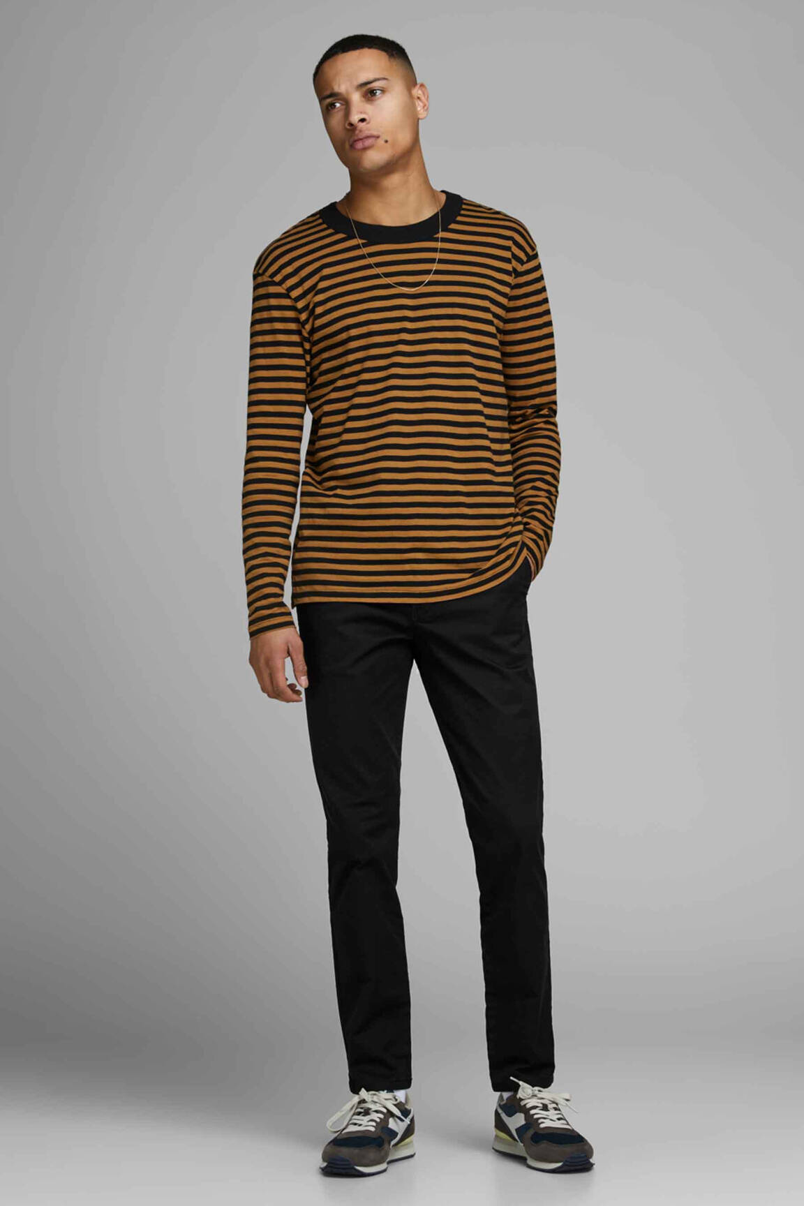 Chino kelnė juodas JACK & JONES vyras