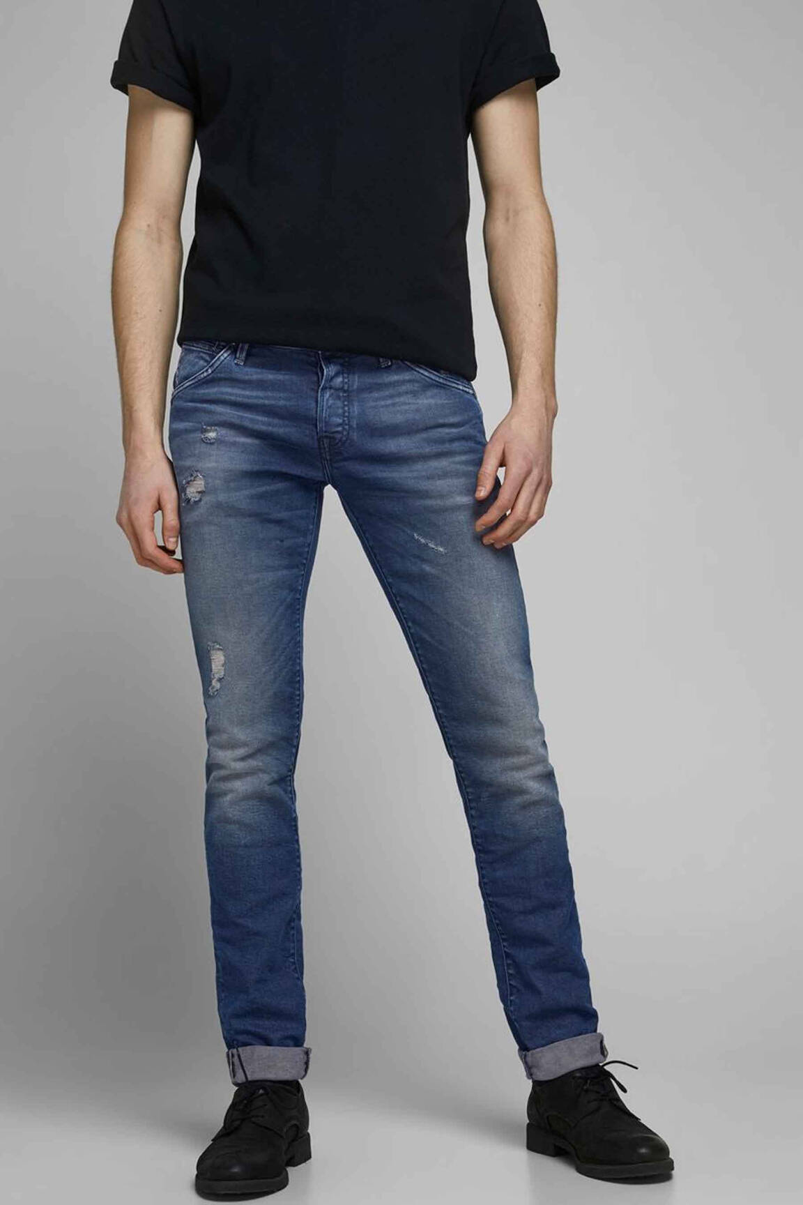 Lieknos džinsai mėlyna JACK & JONES vyras