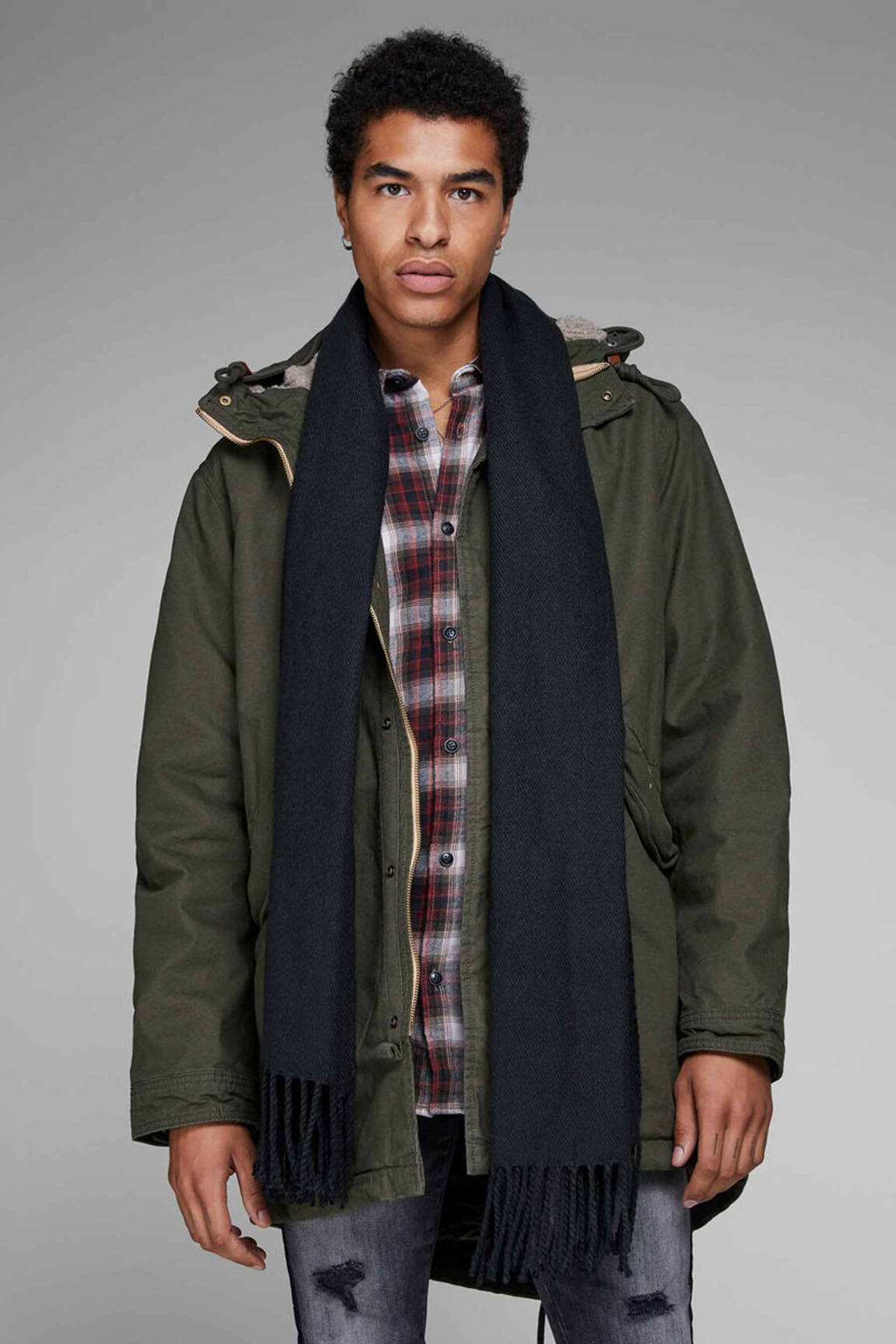 Šalikas juodas JACK & JONES vyras
