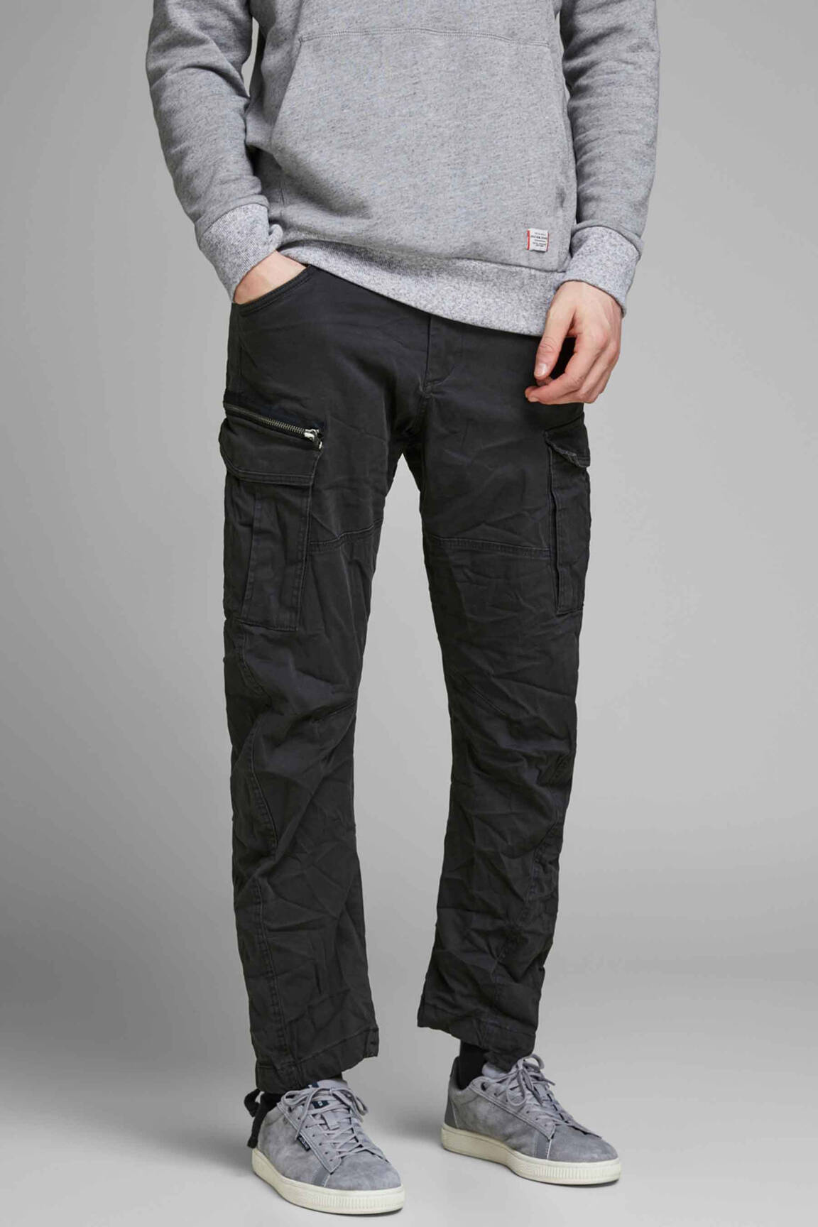 Kargo kelnė juodas JACK & JONES vyras
