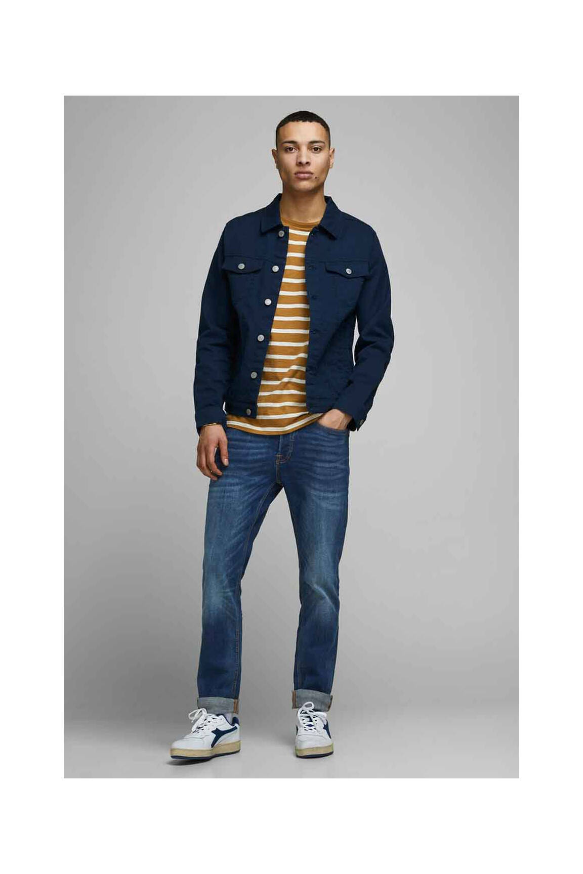 Lieknos džinsai mėlyna JACK & JONES vyras