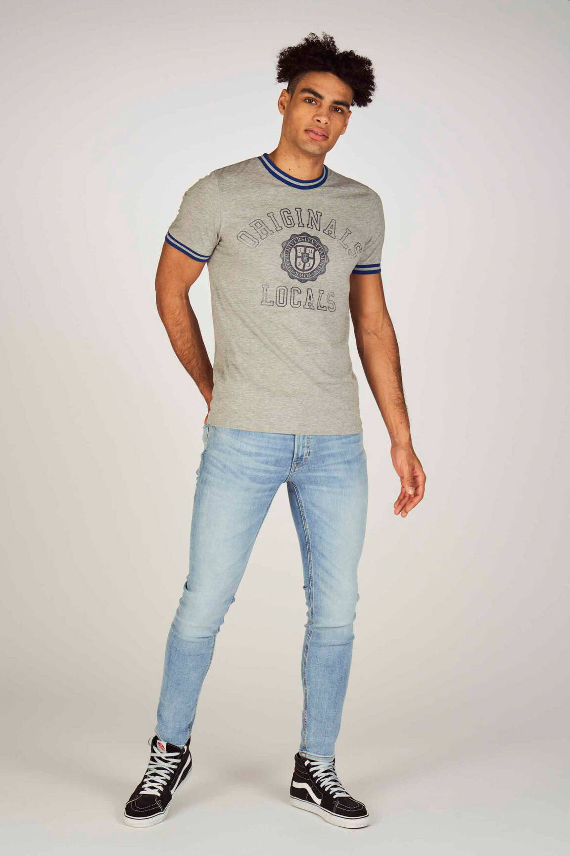 Lieknos džinsai mėlyna JACK & JONES vyras