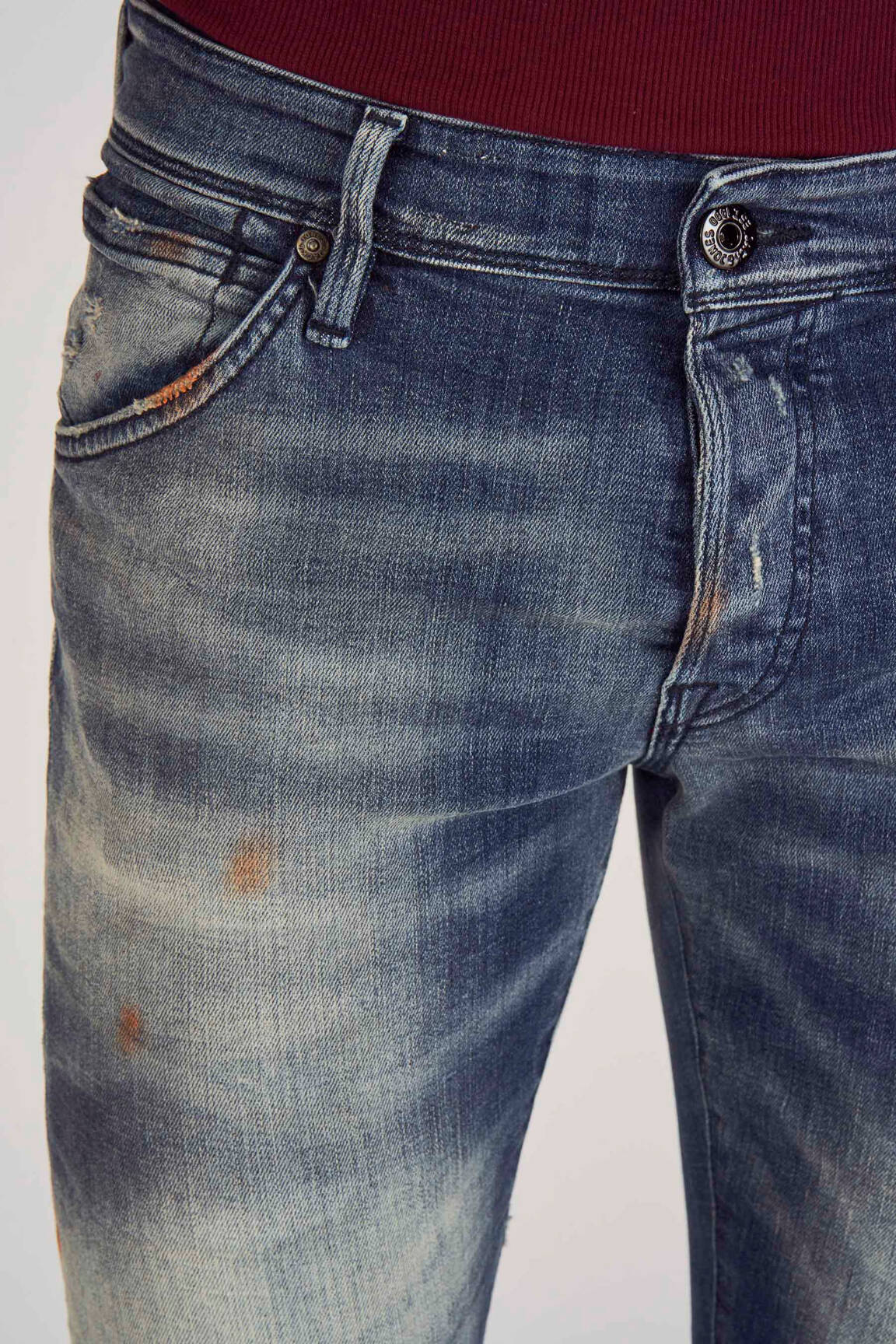 Tiesios kirpimo džinsai mėlyna JACK & JONES vyras