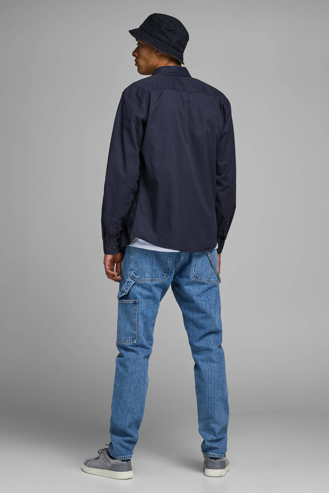 Ilgomis rankovėmis marškinys pilka JACK & JONES vyras