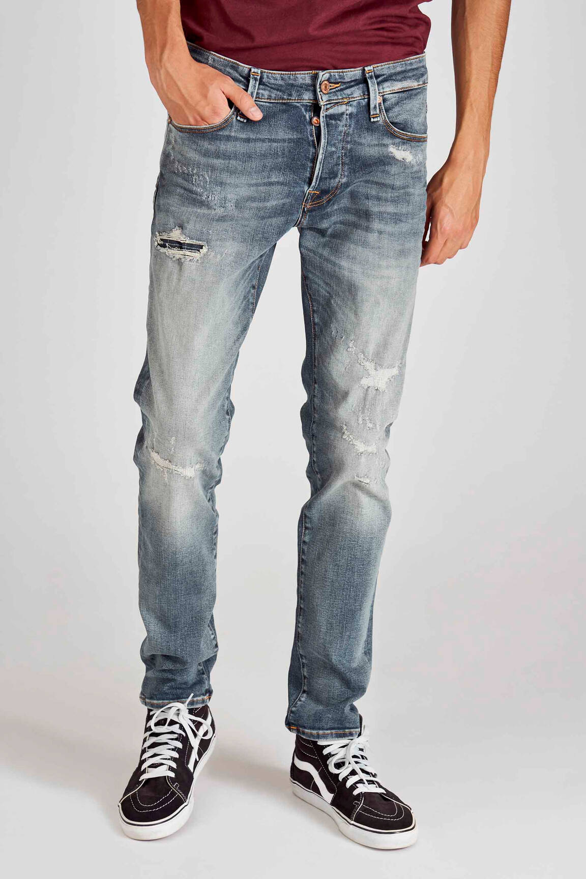Lieknos džinsai mėlyna JACK & JONES vyras