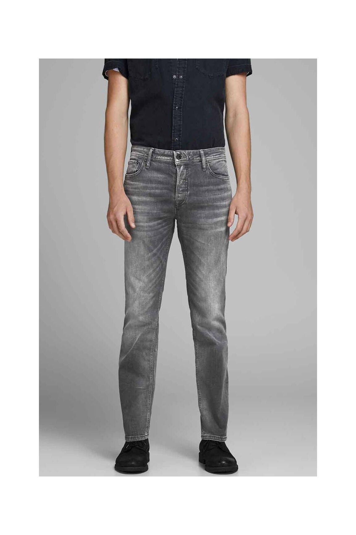 Tiesios kirpimo džinsai juodas JACK & JONES vyras