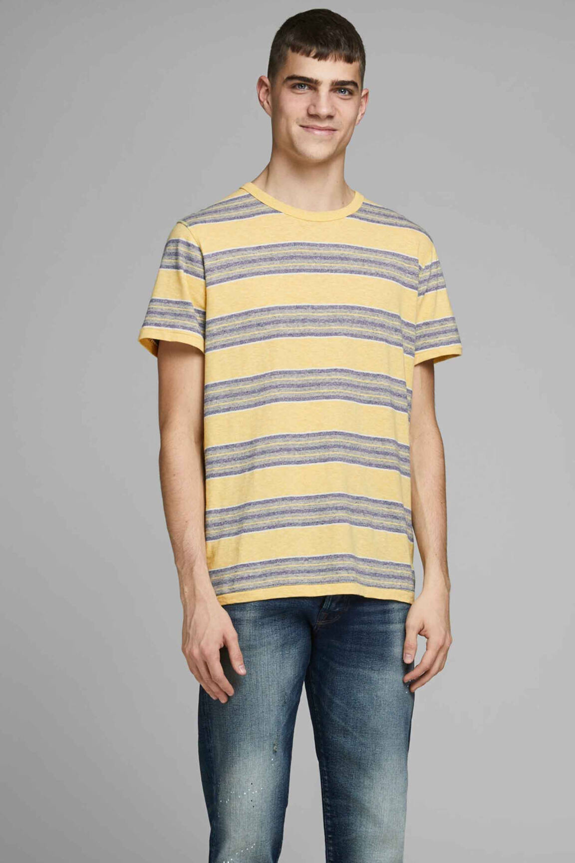 T-marškinys geltona JACK & JONES vyras