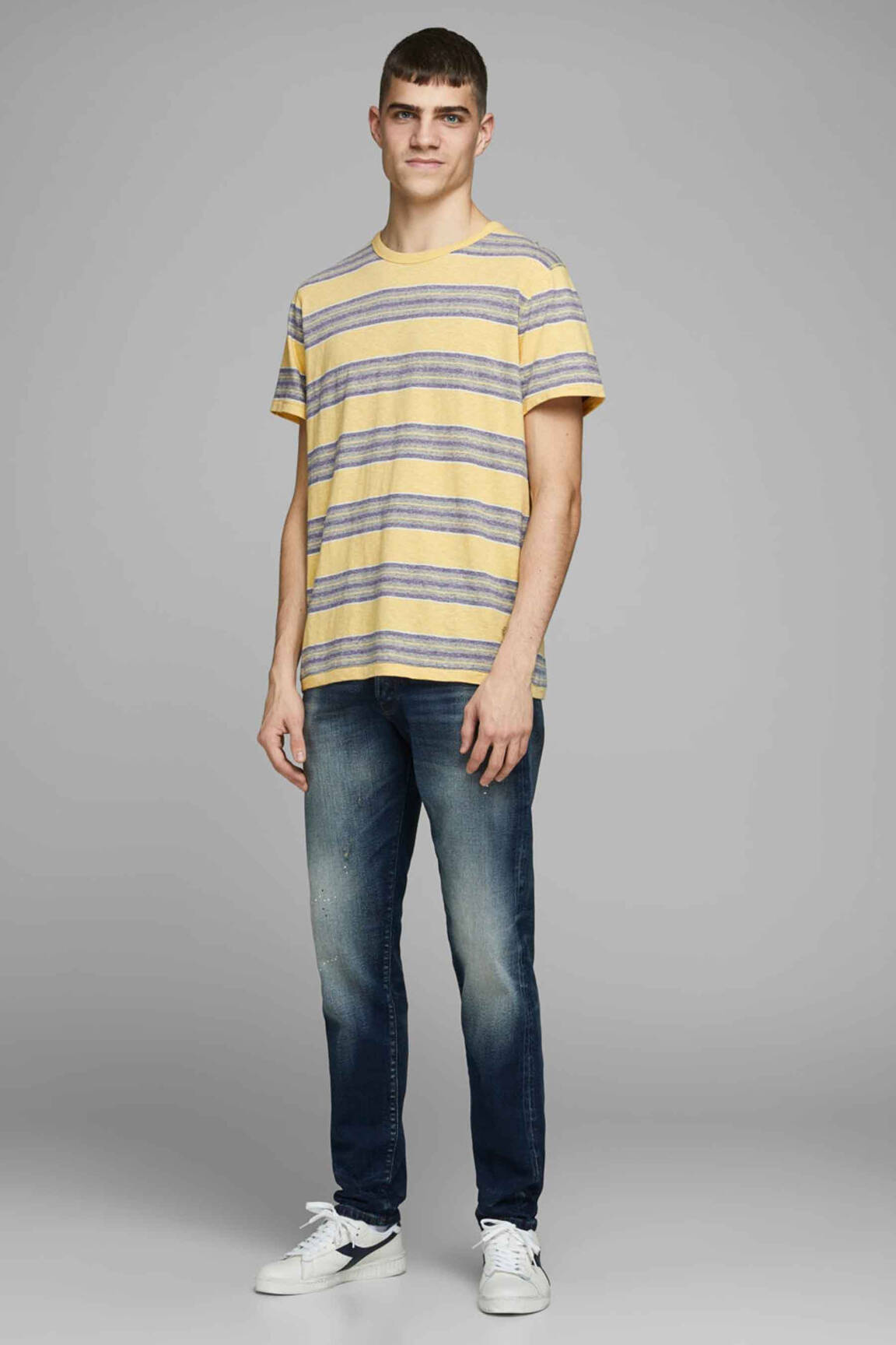 T-marškinys geltona JACK & JONES vyras