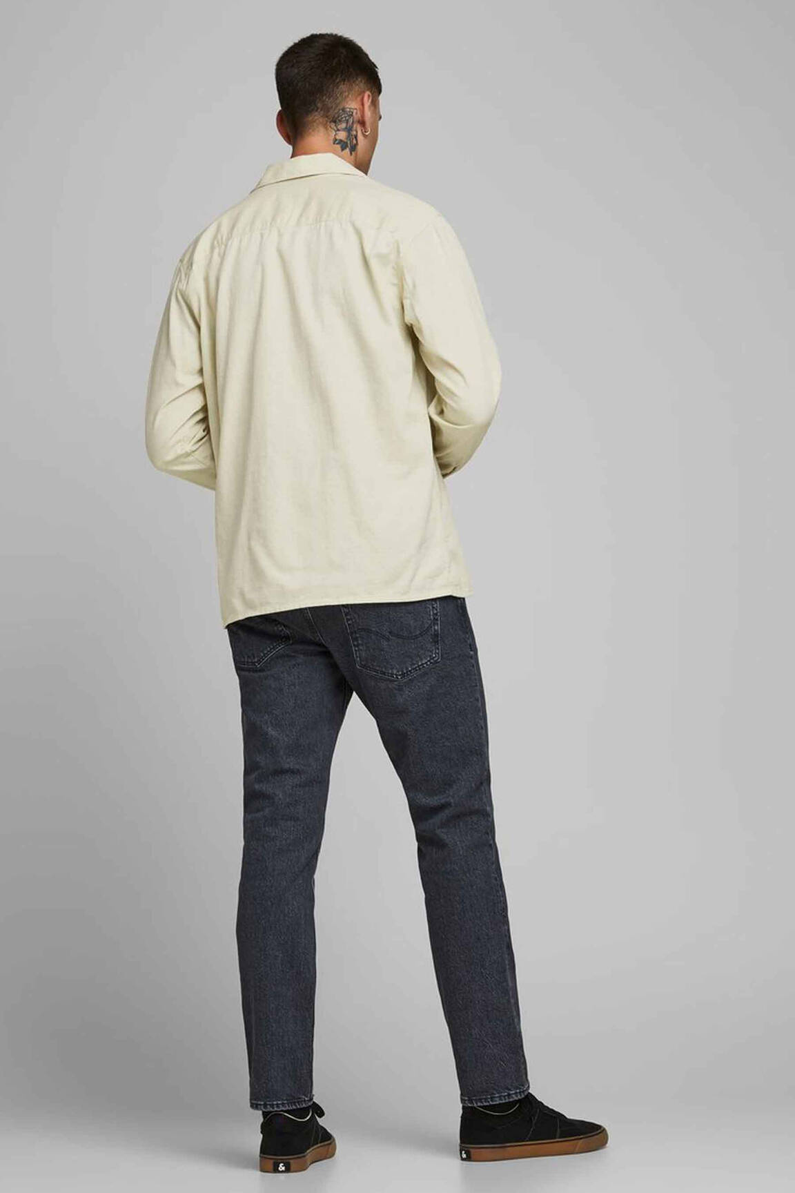 Ilgomis rankovėmis marškinys pilka JACK & JONES vyras